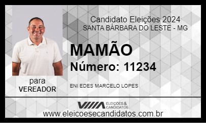 Candidato MAMÃO 2024 - SANTA BÁRBARA DO LESTE - Eleições