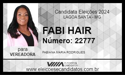 Candidato FABI HAIR 2024 - LAGOA SANTA - Eleições