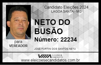 Candidato NETO DO BUSÃO 2024 - LAGOA SANTA - Eleições