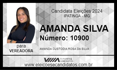 Candidato AMANDA SILVA 2024 - IPATINGA - Eleições