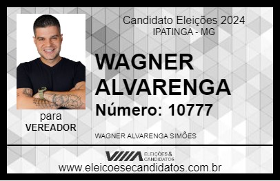 Candidato WAGNER ALVARENGA 2024 - IPATINGA - Eleições