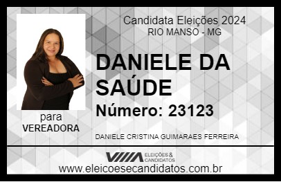 Candidato DANIELE DA SAÚDE 2024 - RIO MANSO - Eleições