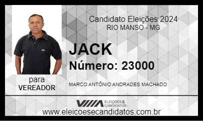 Candidato JACK 2024 - RIO MANSO - Eleições