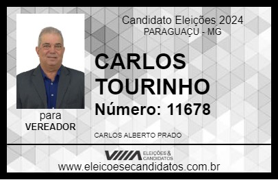 Candidato CARLOS TOURINHO 2024 - PARAGUAÇU - Eleições