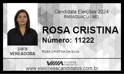 Candidato ROSA CRISTINA 2024 - PARAGUAÇU - Eleições