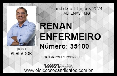 Candidato RENAN ENFERMEIRO 2024 - ALFENAS - Eleições