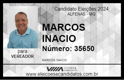 Candidato MARCOS INACIO 2024 - ALFENAS - Eleições