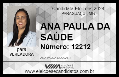 Candidato ANA PAULA DA SAÚDE 2024 - PARAGUAÇU - Eleições