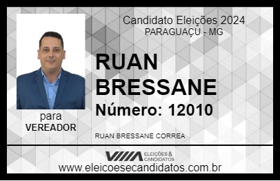 Candidato RUAN BRESSANE 2024 - PARAGUAÇU - Eleições