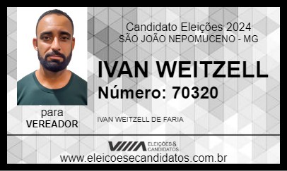 Candidato IVAN WEITZELL 2024 - SÃO JOÃO NEPOMUCENO - Eleições