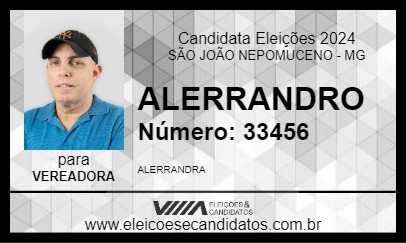 Candidato ALERRANDRO 2024 - SÃO JOÃO NEPOMUCENO - Eleições