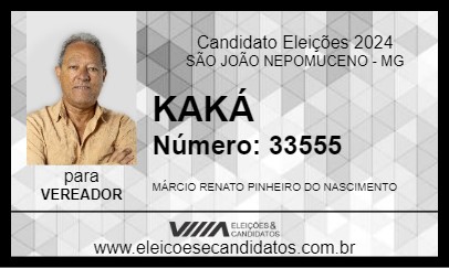 Candidato KAKÁ 2024 - SÃO JOÃO NEPOMUCENO - Eleições