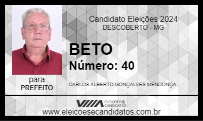 Candidato BETO 2024 - DESCOBERTO - Eleições