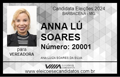 Candidato ANNA LÚ SOARES 2024 - BARBACENA - Eleições