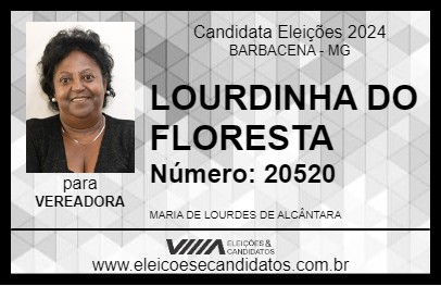 Candidato LOURDINHA DO FLORESTA 2024 - BARBACENA - Eleições