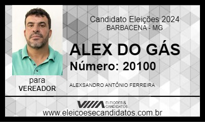 Candidato ALEX DO GÁS 2024 - BARBACENA - Eleições