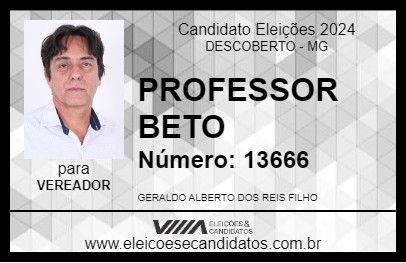 Candidato PROFESSOR BETO 2024 - DESCOBERTO - Eleições