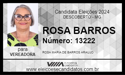 Candidato ROSA BARROS 2024 - DESCOBERTO - Eleições