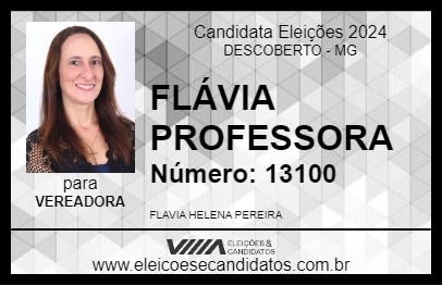 Candidato FLÁVIA PROFESSORA 2024 - DESCOBERTO - Eleições