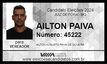 Candidato AILTON PAIVA 2024 - JUIZ DE FORA - Eleições