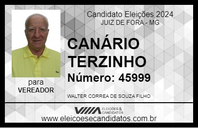 Candidato CANÁRIO TERZINHO 2024 - JUIZ DE FORA - Eleições