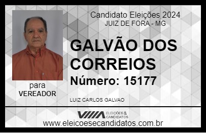 Candidato GALVÃO DOS CORREIOS 2024 - JUIZ DE FORA - Eleições