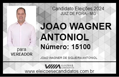 Candidato JOAO WAGNER ANTONIOL 2024 - JUIZ DE FORA - Eleições