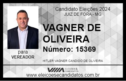 Candidato VAGNER DE OLIVEIRA 2024 - JUIZ DE FORA - Eleições