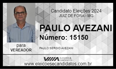 Candidato PAULO AVEZANI 2024 - JUIZ DE FORA - Eleições