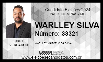 Candidato WARLLEY SILVA 2024 - PATOS DE MINAS - Eleições