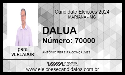 Candidato DALUA 2024 - MARIANA - Eleições