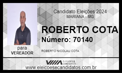 Candidato ROBERTO COTA 2024 - MARIANA - Eleições