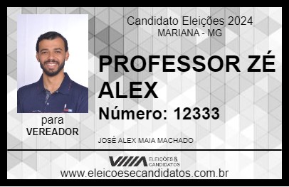 Candidato PROFESSOR ZÉ ALEX 2024 - MARIANA - Eleições