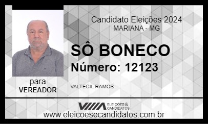 Candidato SÔ BONECO 2024 - MARIANA - Eleições