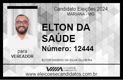 Candidato ELTON DA SAÚDE 2024 - MARIANA - Eleições