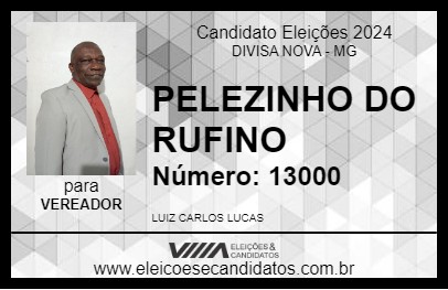 Candidato PELEZINHO DO RUFINO 2024 - DIVISA NOVA - Eleições