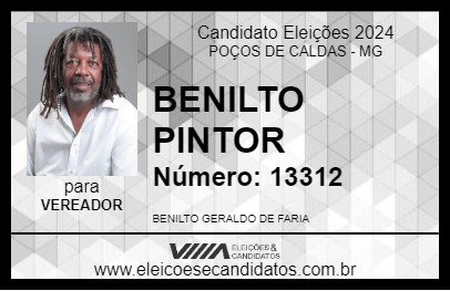 Candidato BENILTO PINTOR 2024 - POÇOS DE CALDAS - Eleições