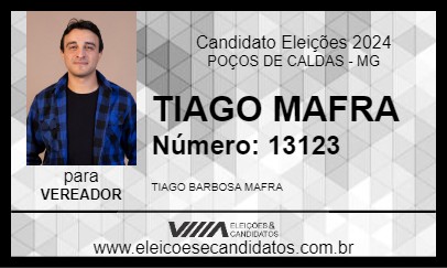 Candidato TIAGO MAFRA 2024 - POÇOS DE CALDAS - Eleições