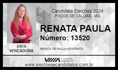 Candidato RENATA PAULA 2024 - POÇOS DE CALDAS - Eleições