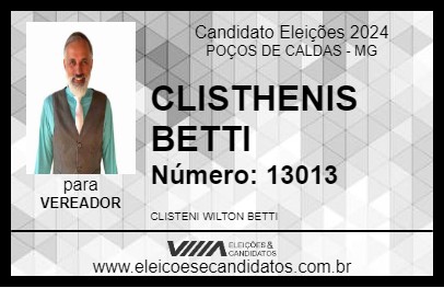 Candidato CLISTHENIS BETTI 2024 - POÇOS DE CALDAS - Eleições