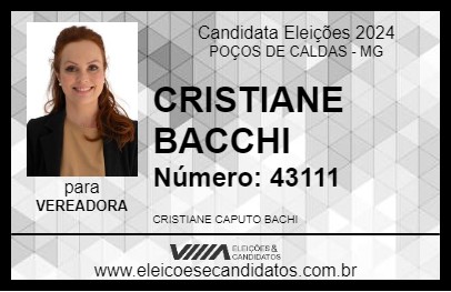 Candidato CRISTIANE BACCHI 2024 - POÇOS DE CALDAS - Eleições