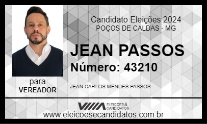 Candidato JEAN PASSOS 2024 - POÇOS DE CALDAS - Eleições