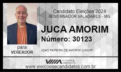 Candidato JUCA AMORIM 2024 - GOVERNADOR VALADARES - Eleições