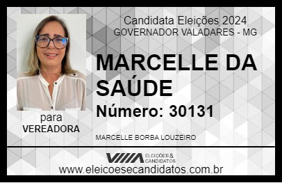 Candidato MARCELLE DA SAÚDE 2024 - GOVERNADOR VALADARES - Eleições