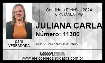 Candidato JULIANA CARLA 2024 - CIPOTÂNEA - Eleições