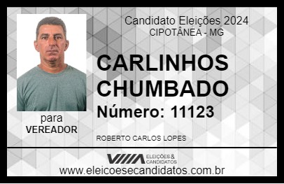 Candidato CARLINHOS CHUMBADO 2024 - CIPOTÂNEA - Eleições