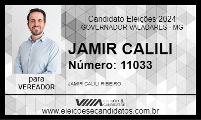 Candidato JAMIR CALILI 2024 - GOVERNADOR VALADARES - Eleições