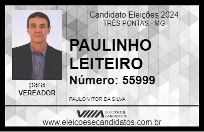 Candidato PAULINHO LEITEIRO 2024 - TRÊS PONTAS - Eleições