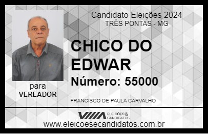 Candidato CHICO DO EDWAR 2024 - TRÊS PONTAS - Eleições