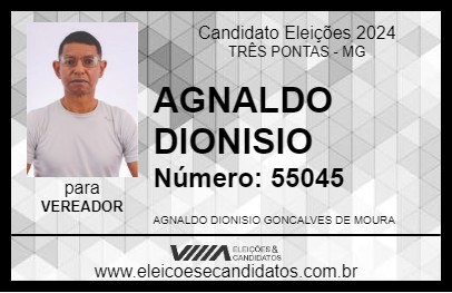 Candidato AGNALDO DIONISIO 2024 - TRÊS PONTAS - Eleições